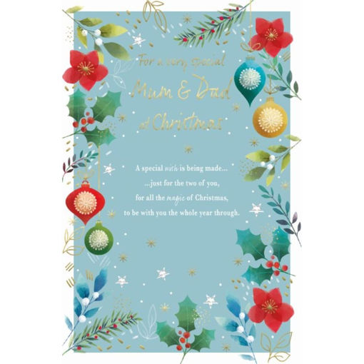 Picture of SPECIAL MUM & DAD CHRISTMAS CARD